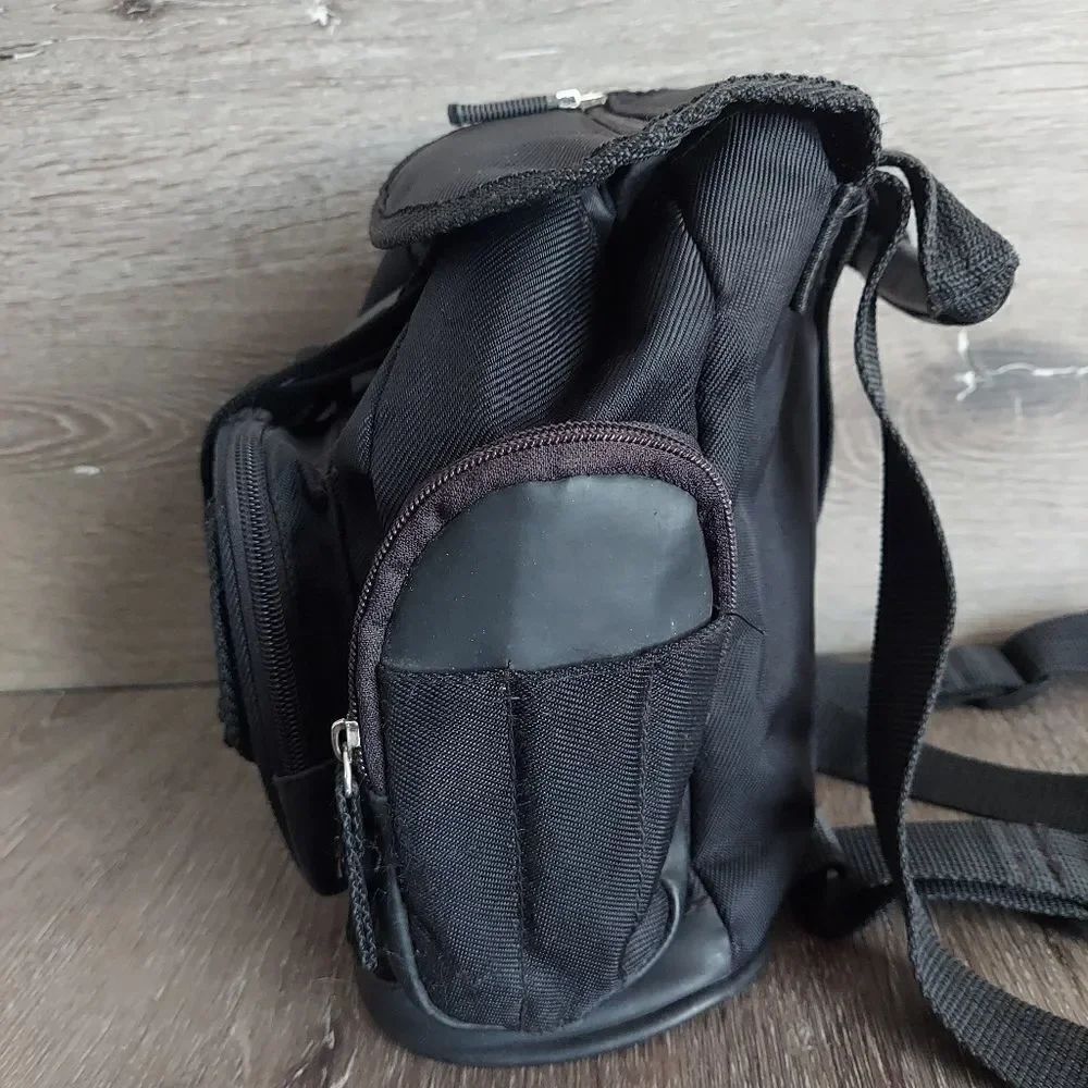 Vintage Route 66 Black Cinch Drawstring Backpack - Picture 4 of 13